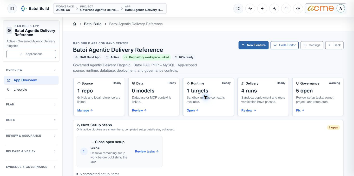 Current Batoi Build App Lifecycle