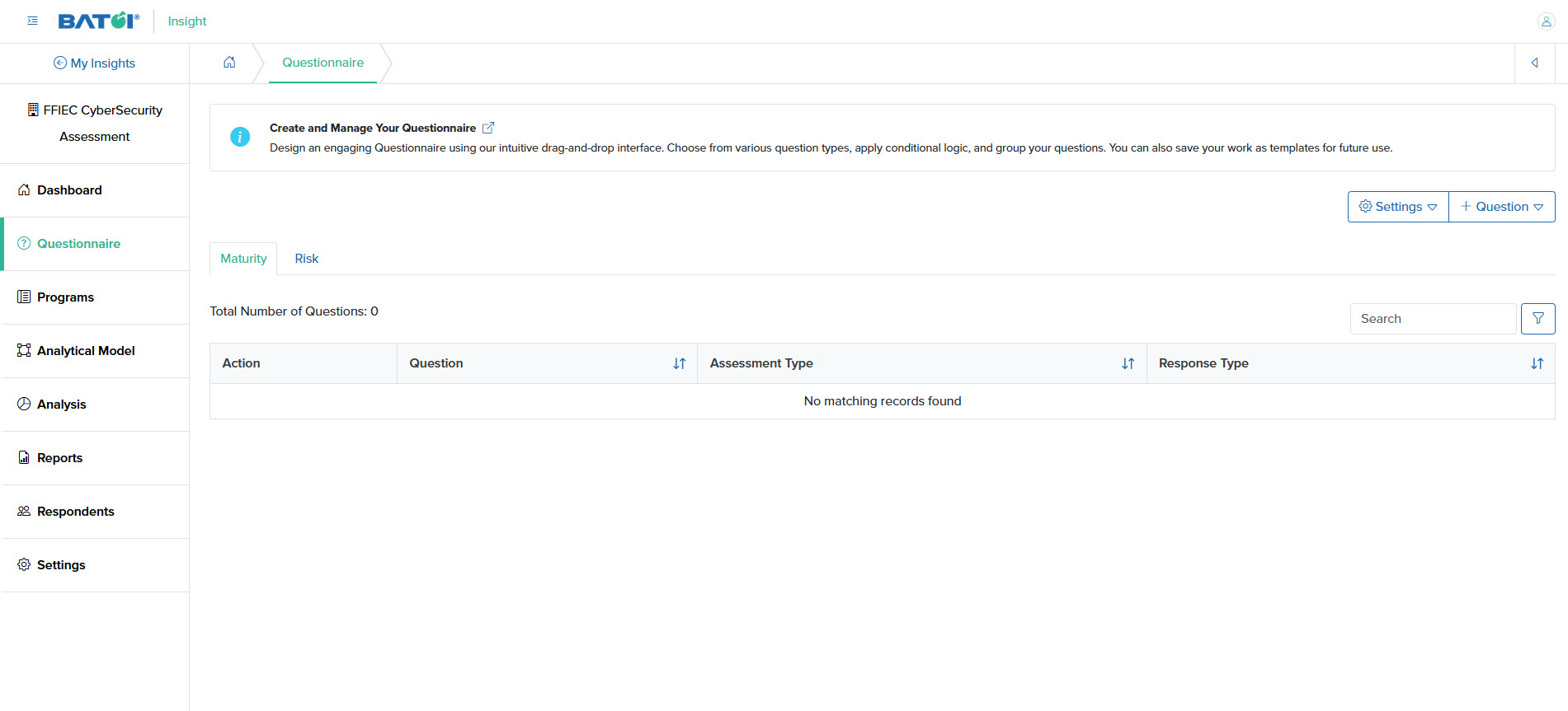 Figure 1: Individual Insight
Questionnaire Screen