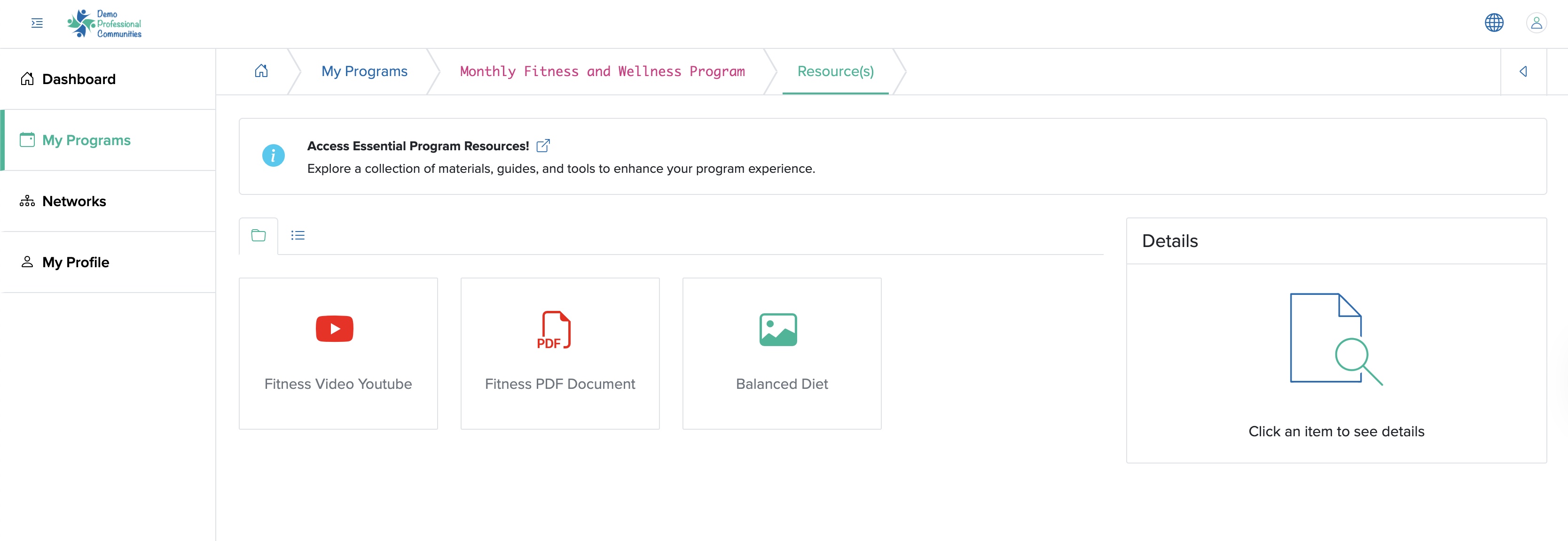 Figure 8: Individual Bridge Member Control Panel Individual Program Resource Screen