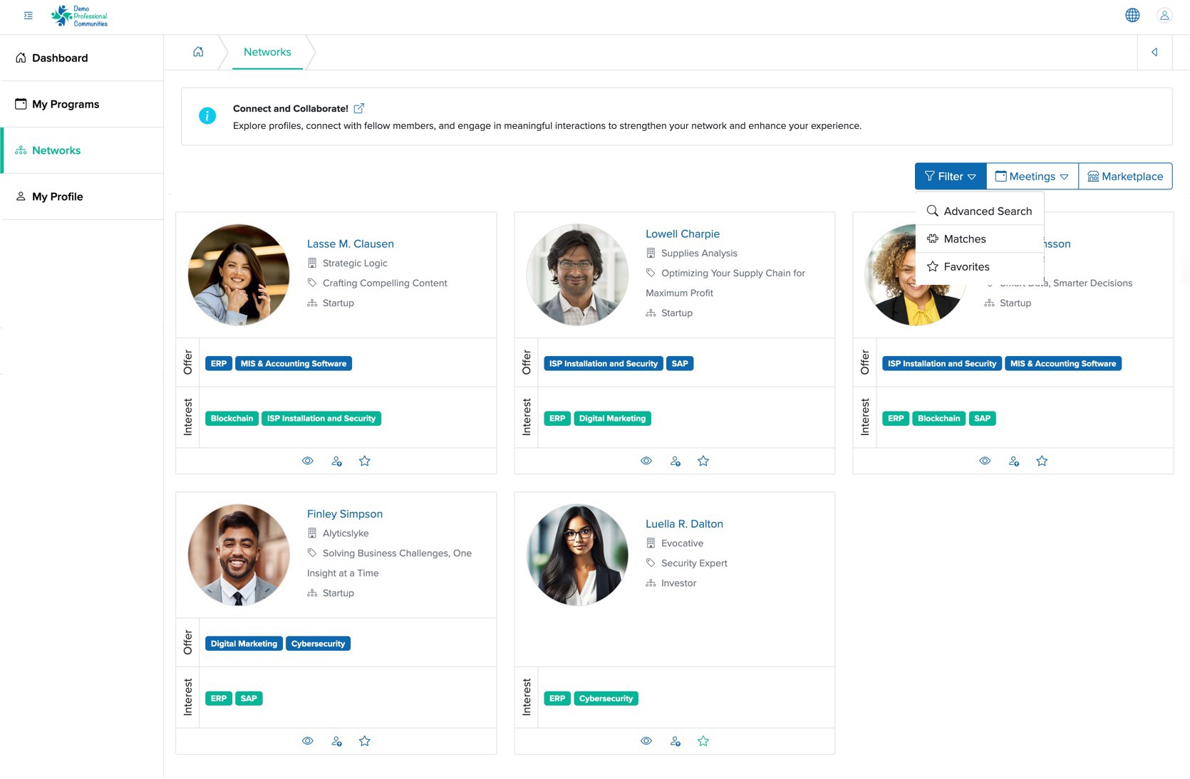 Figure 4: Individual Bridge Member Control Panel Member Matches Screen