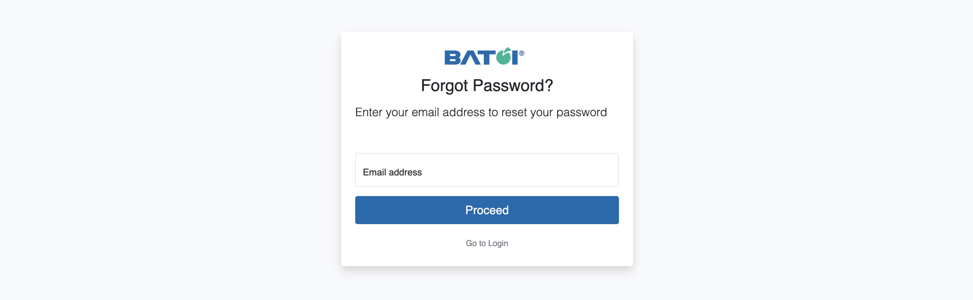 Figure 4: Batoi Portal Forgot Password Screen