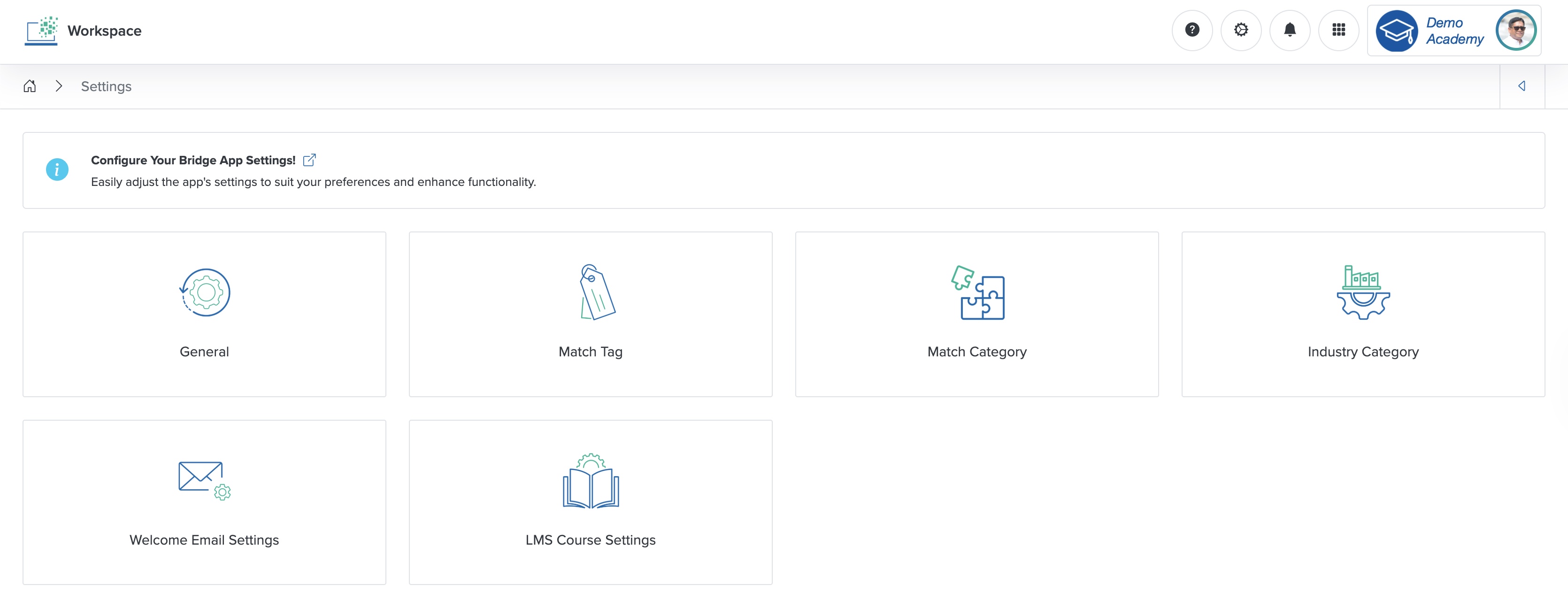Figure 11: Individual Workspace - Setting List Screen