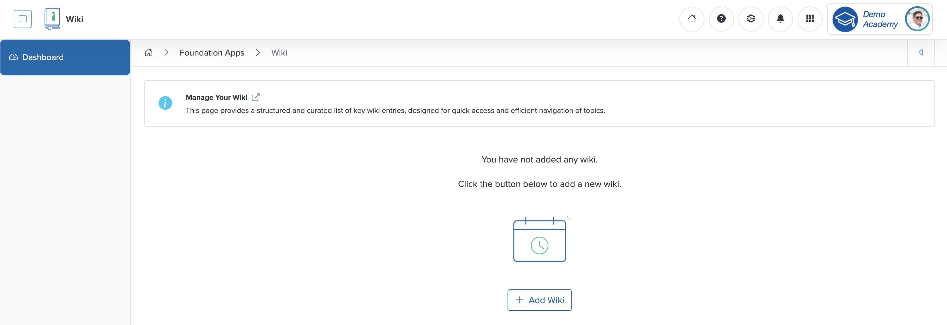 Figure 2: Individual Workspace - Wiki List Screen