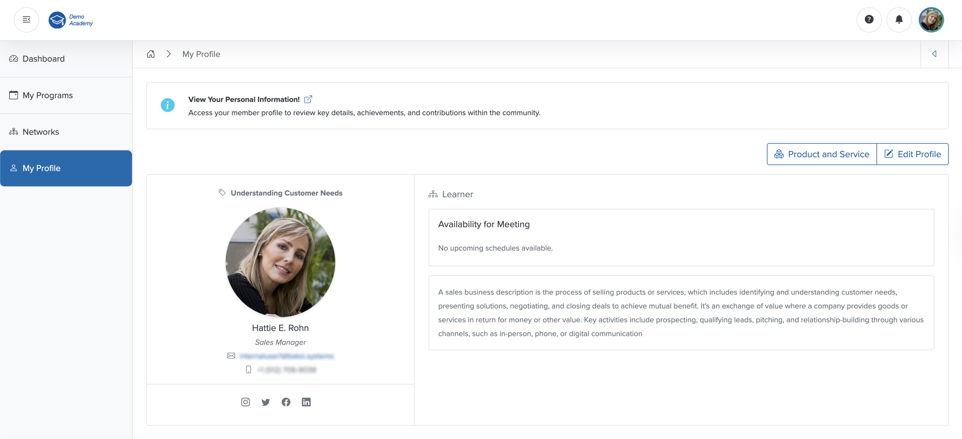 Figure 13: Bridge Portal - My Profile Details Screen