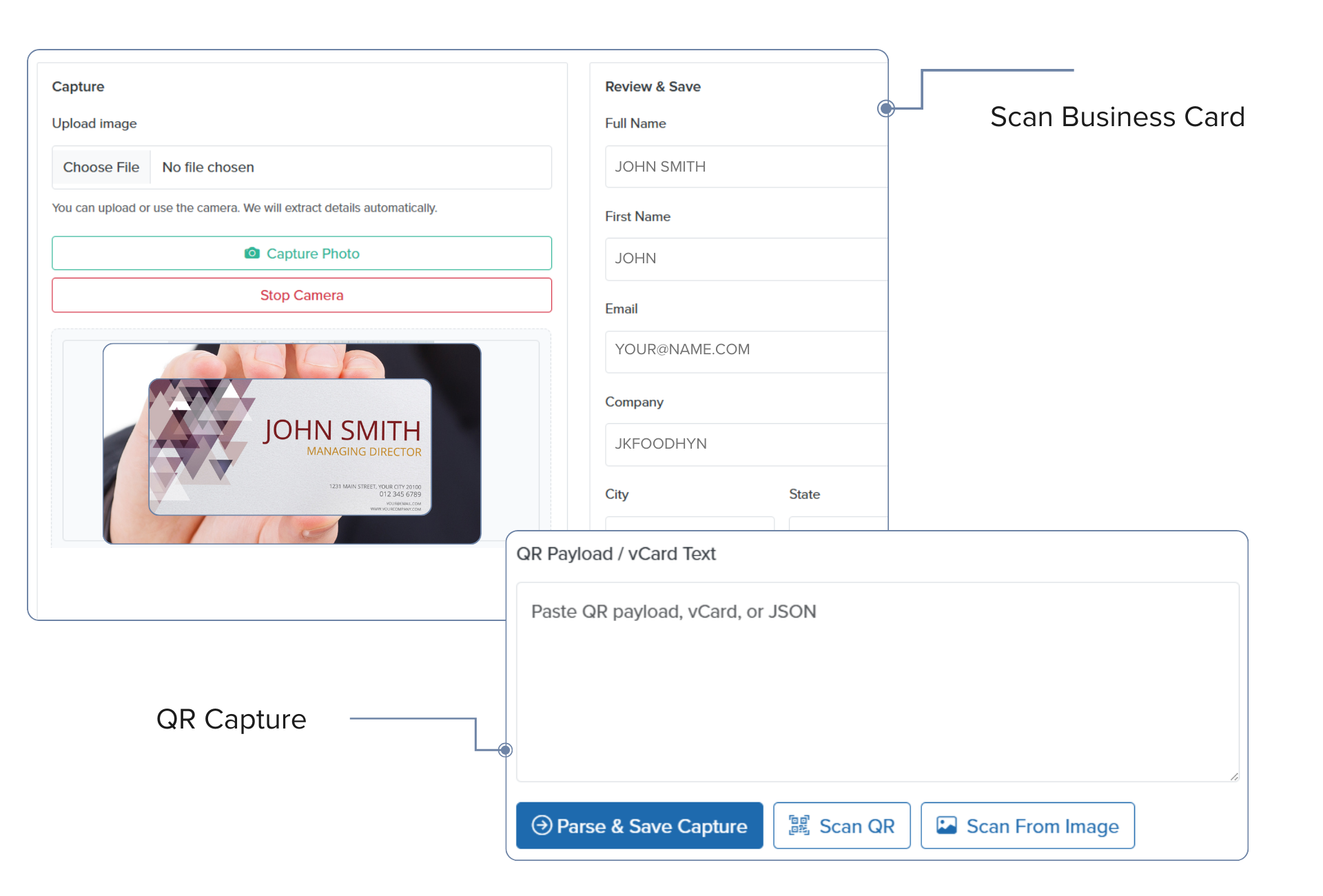 Add customers and contacts