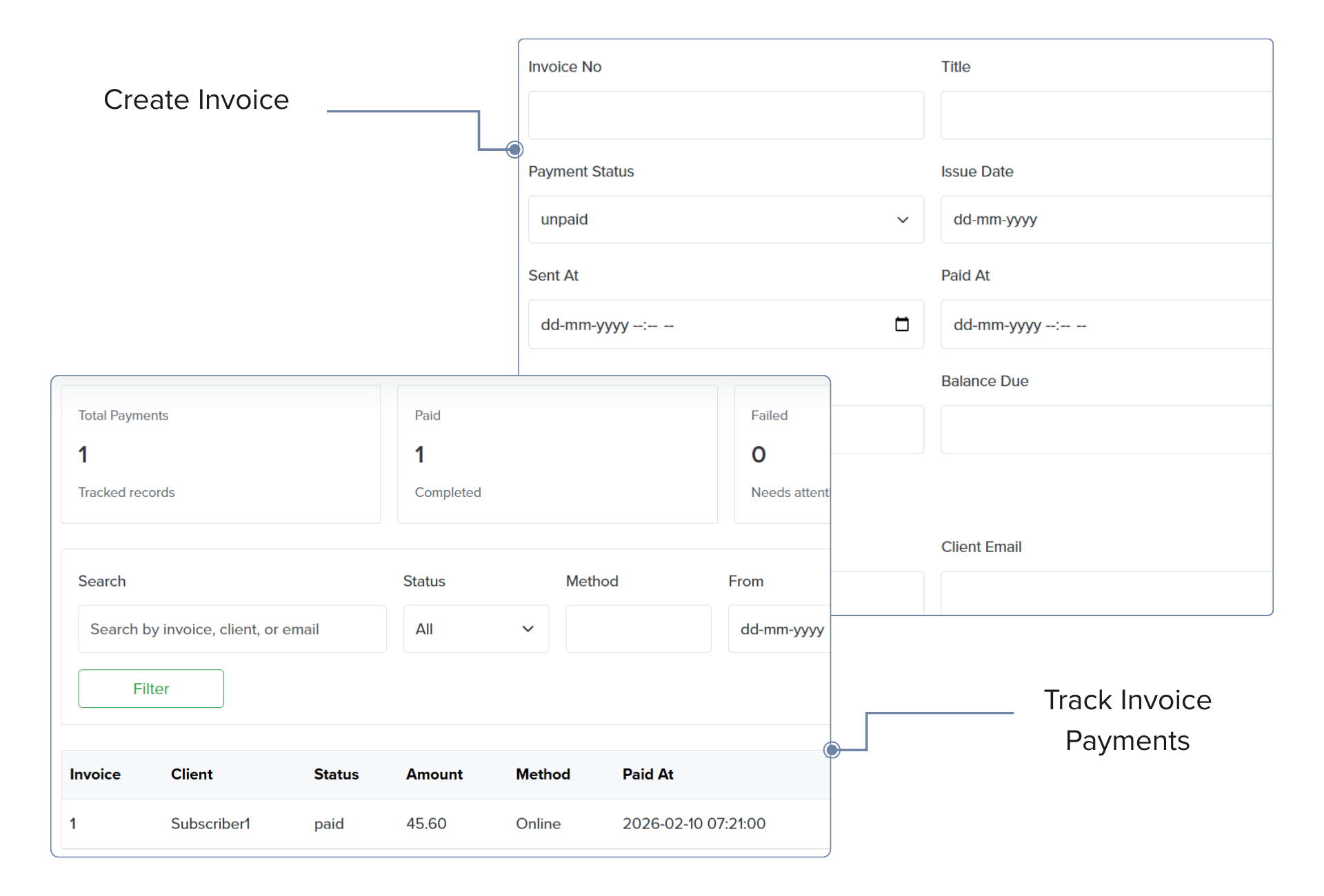 Send invoices and accept payments