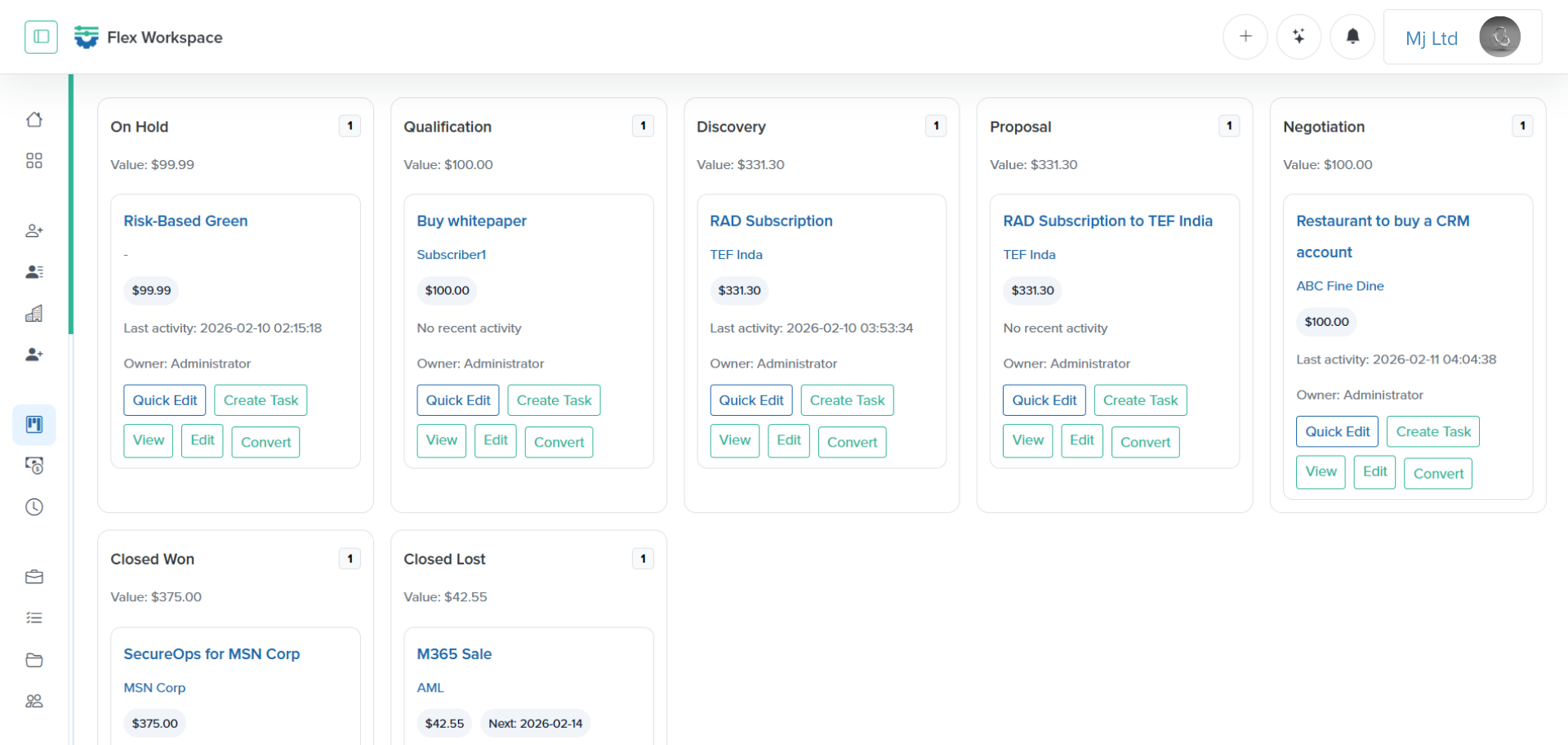 Figure 7: Batoi Flex - Pipeline to Track Opportunities