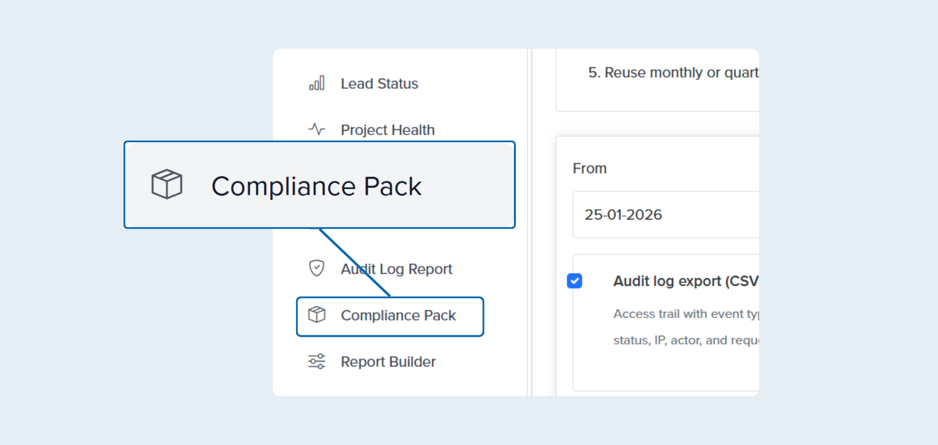 Figure 2: Batoi Flex - What Compliance Pack Provides
