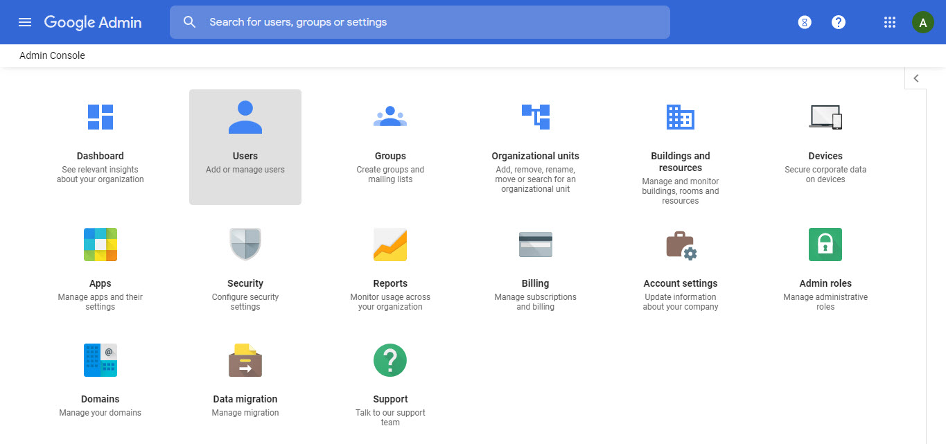 GSuite Dashboard 