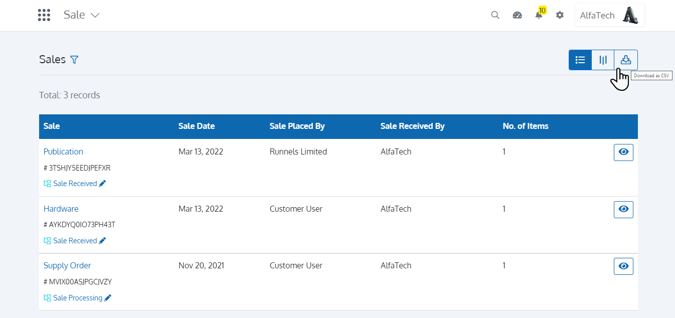 View Reports in Tabular and Graphics Formats