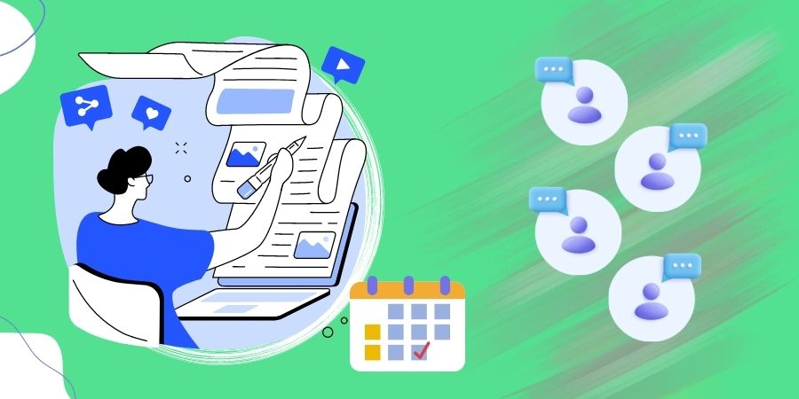 Illustration representing coordinated member communications and event scheduling.