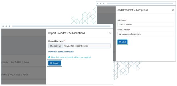 Add/Import Your Subscribers