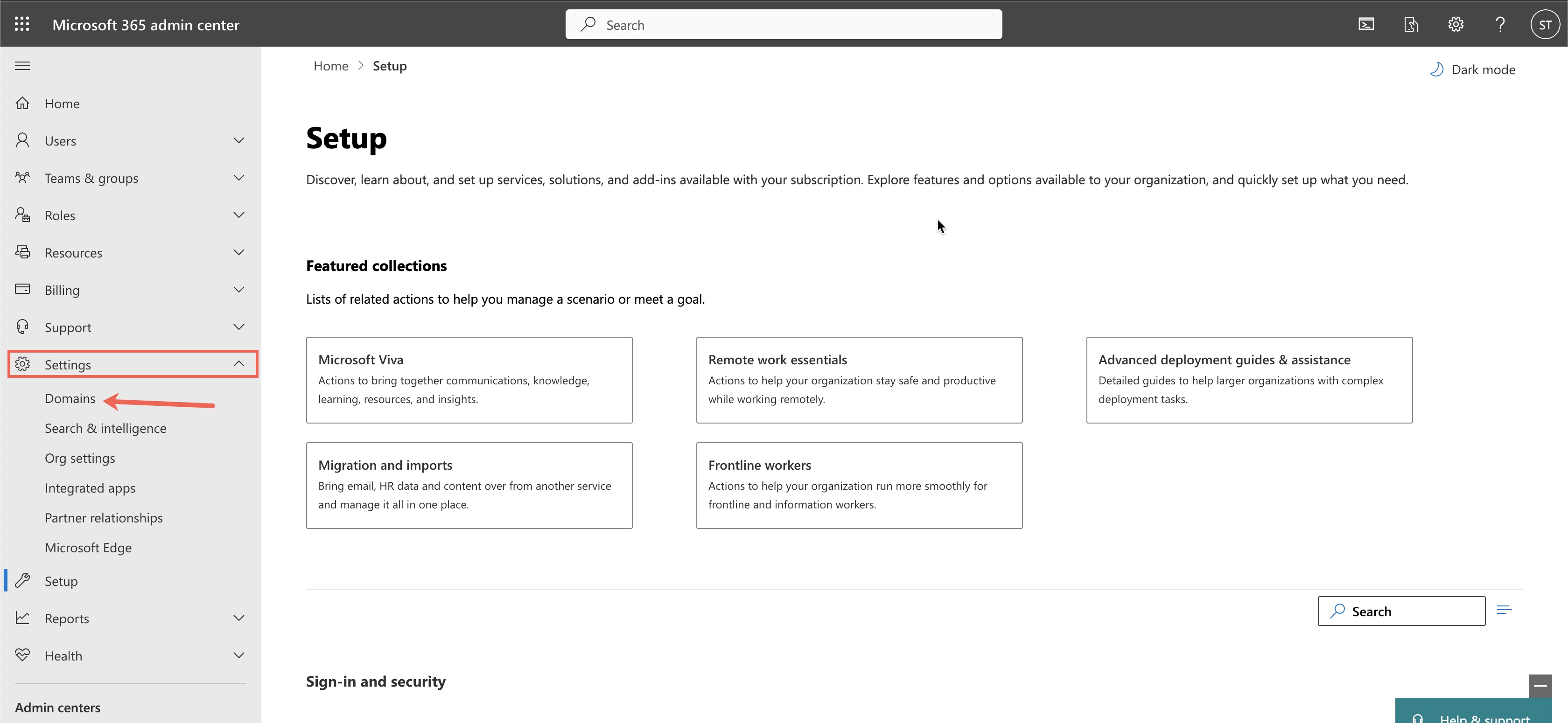 Figure 3: Microsoft Admin Console Dashboard Screen” style=