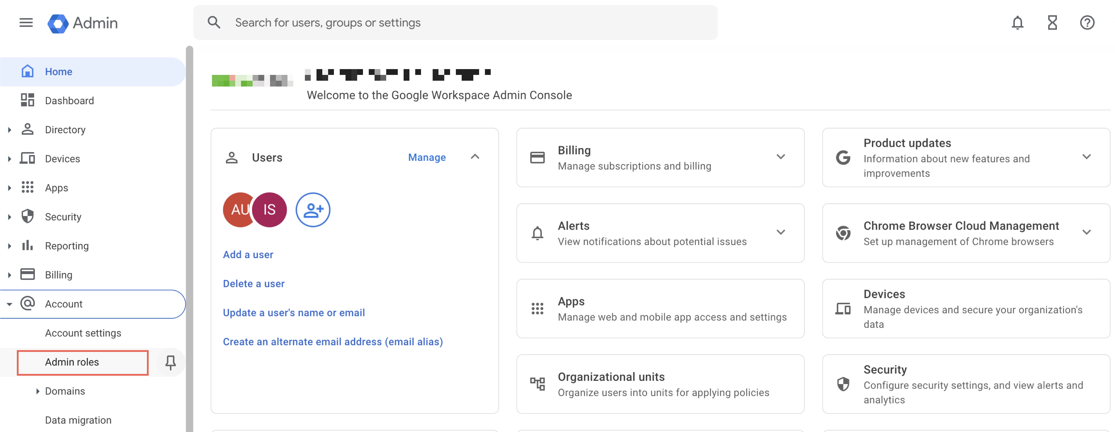 Figure 4:  Google Admin Console Dashboard” style=
