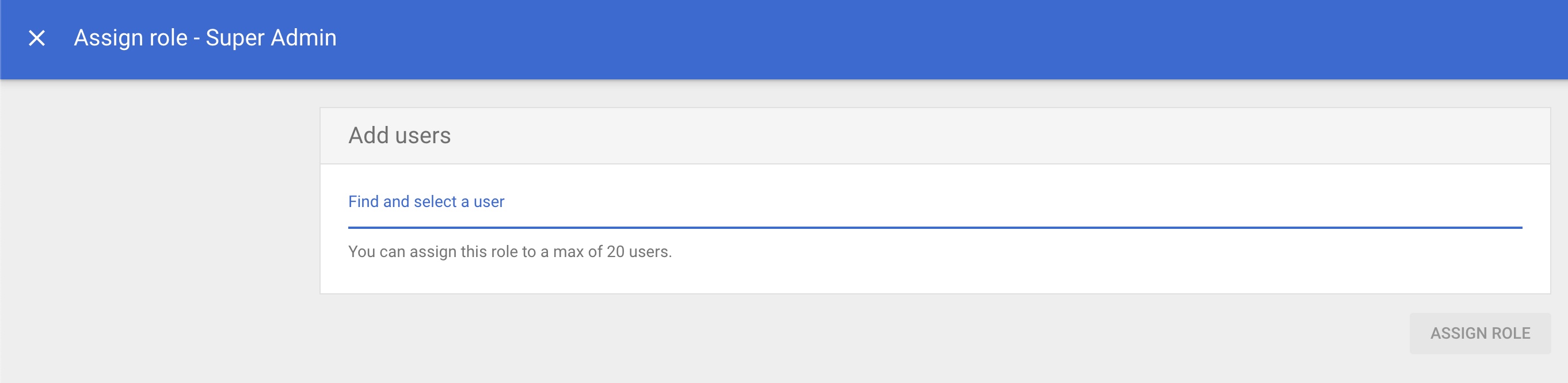 Figure 7: Google Admin Console Super Admin User Add Screen” style=