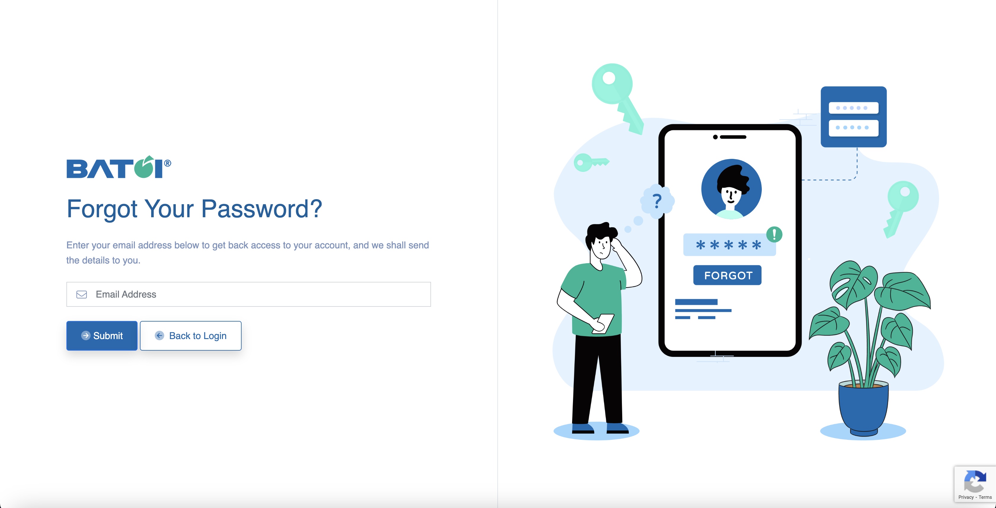 Figure 2: Batoi Forgot Password Screen