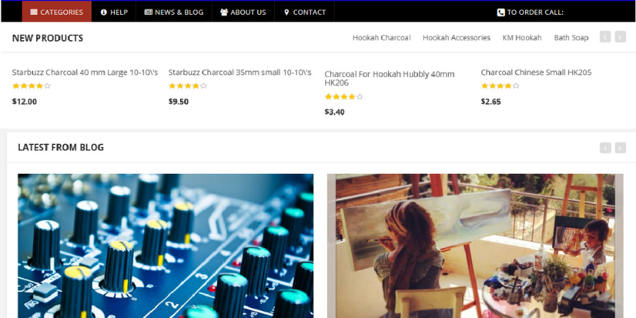 Retail storefront showing product discovery and connected commerce content.